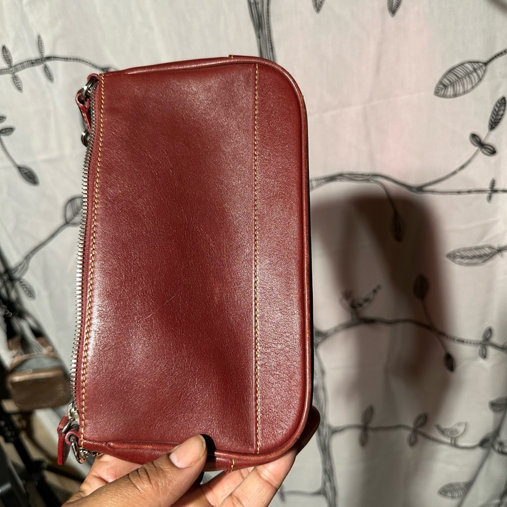 Coach dark red wristlet 7785 @melissaschuller